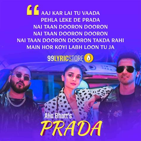 prada doorbeen lyrics meaning|Prada (Duro Duro) (feat. Shreya Sharma & Alia Bhatt) .